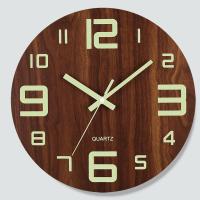 ราคา 12นิ้ว นาฬิกาแขวน wall clock นาฬิกาเรืองแสง เลขเรืองเเสง นาฬิกาติดผนัง ทรงกลม เข็มเดินเรียบ เสียงเงียบ ประหยัดถ่าน ระบบ QUARTZ (24539284469)