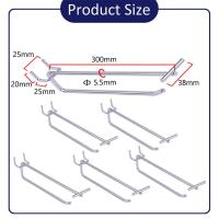 ราคา 5 ชิ้น แพ็ค ฮุกเหล็ก 2ชั้น เพ็กบอร์ด pegboard hook เหล็กเกาะ ตะขอแขวนของ ที่แขวนสินค้า เหล็กแขวนสินค้า ฮุก (24592790017)