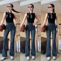 ราคา พร้อมส่ง Babarry Style กางเกงขายาว ผู้หญิง ขาม้า กระชับทรงสวย ผ้ายืด (25374315756)