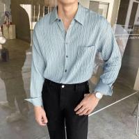 ราคา CalceNubes เสื้อเชิ้ตแขนยาวลายทางผ้าฝ้ายแท้สไตล์วินเทจผู้ชาย (24551398805)