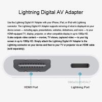 ราคา Lightning to HDMI Digital AV TV Cable HD Adapter ที่เข้ากันได้กับ Apple iPhone X 8 7 6 Plus iPad TP TH (24668099697)