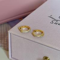 ราคา Suwann na shop ราคาต่อคู่ ต่างหู ต่างหูเงินแท้ ต่างหูห่วง ห่วงไขว้เพชร เงิน ทอง (25357310098)