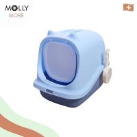 ราคา MOLLY ห้องน้ำแมวขนาดใหญ่ XL ทรงโดมมีฝาปิด พร้อมที่ตักทราย ห้องน้ำแมว กระบะทรายแมว แบบโดม รุ่นบานพับหน้า (21428814402)