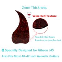 ราคา J45 Gibson Pickguard Gitar Akustik เปลือกเต่าสีน้ำตาลเข้มมีกาวในตัวรอยขีดข่วนแผ้นทำให้กีตาร์อุปกรณ์หนาขึ้น (24517018262)