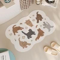 ราคา YEYA พรมรองพื้นห้องน้ำลายการ์ตูนแมวน่ารัก พรมดูดซับน้ำเร็ว กันลื่น ใช้ได้ในห้องน้ำ ห้องครัว และห้องนั่งเล่น (25399486144)