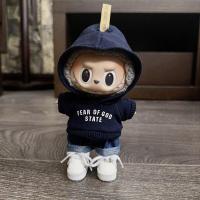 ราคา Labubu ชุดยีนส์เสื้อกันหนาวมีฮู้ด17ซม สำหรับ Labubu ตุ๊กตาผ้ากำมะหยี่อุปกรณ์เสื้อผ้าเปลี่ยนได้ (24923110460)