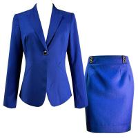 ราคา ชุดสูทสีน้ำเงินสองชิ้น ทรงเข้ารูป กระโปรงสั้น คอวี แขนยาว สำหรับผู้หญิง ชุดทำงาน ชุดทำงาน เสื้อผ้าทำงาน ชุดสูท (25047147769)