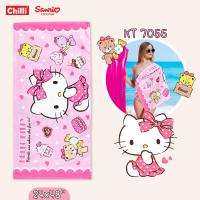 ราคา ของแท้ 100 Sanrio ผ้าขนหนูลิขสิทธิ์ Kitty KT 7055 ขนาด 24x48 นิ้ว (20171668502)