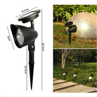 ราคา Vimite 4LED Solar Lawn Light Outdoor Waterproof Garden Spotlight Power Floodlight for Courtyard Pathway Fence Landscape Warm White (22907623058)