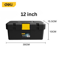 ราคา Deli กล่องเครื่องมือช่าง กล่องใหญ่ กล่องจัดของ สองชั้น 12 14 17 นิ้ว แข็งแรง ไม่แตกง่าย Tool Box (25127763578)