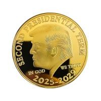 ราคา New President Trump Donald Trump Commemorative Coin Cosplay Gold Plated Eagle Medal Coin Donald J Trump in God We Trust Coins (23643630360)