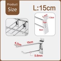 ราคา ราคาต่อ 5 ชิ้น ฮุกเหล็ก 2ชั้นฮุกแขวนสินค้า เกาะตะแกรงเหล็ก ตะขอแขวนป้ายราคา ขนาด 15 20 25 30 cm (24936567183)