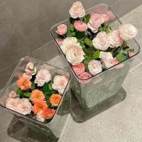 ราคา ถังใส่ดอกไม้ Acrylic Flower Bucket ถังใส่ดอกไม้สดในน้ำลึกสำหรับใช้ในบ้านและร้านดอกไม้ ถังใส่ดอกไม้แบบโปร่งใส (25117261226)
