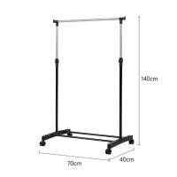 ราคา HOMEC ราวตากผ้าบาร์คู่ ราวแขวนผ้าบาร์เดี่ยว ราวตากผ้าเหล็ก ราวแขวนเสื้อผ้า 2 ชั้น ราวแขวนผ้ามีล้อ ปรับระดับได้ แขวนผ้าได้เยอะ (17442039462)