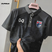 ราคา เสื้อโปโลสีดำ เสื้อสีดำ เสื้อโปโลชาย เสื้อโปโลธงไทยผู้ชาย เสื้อโปโลแขนสั้นลายพระราชทาน สะดวกสบายและระบายอากาศ แขนสั้น เสื้อสีดำ (25296589542)