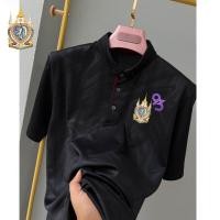 ราคา เสื้อโปโลสีดำ เสื้อสีดำ เสื้อโปโลชาย เสื้อโปโลธงไทยผู้ชาย เสื้อโปโลแขนสั้นลายพระราชทาน สะดวกสบายและระบายอากาศ แขนสั้น เสื้อสีดำ (25296589550)