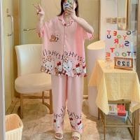 ราคา ชุดนอนแขนสั้นขายาวบิ๊กไซส์ผ้าไหมอิตาลีรอบอก60 SL60ไหม (19330036393)