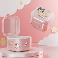 ราคา SHINEX กล่องแช่ฟันปลอม สามารถใส่น้ำแช่ได้ค่ะ กล่องจัดเก็บฟันปลอม กล่องรีเทนเนอร์ พกพาง่าย (24725606667)