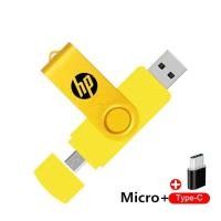 ราคา HP flash drive 3 in 1 OTG USB Type C Micro flash drive 2TB 1TB 512GB Pendrive High speed Pen Drive for Phone Tablet PC (24360733783)
