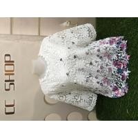 ราคา เสื้อลูกไม้ เสื้อลูกไม้สาวอวบ อก50 52นิ้ว เสื้อแขนสามส่วน เสื้อออกงานผู้หญิง เสื้อคุณแม่สวยๆ เสื้อสตรี รุ่น5205 (17496372829)