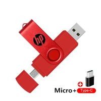 ราคา HP flash drive 3 in 1 OTG USB Type C Micro flash drive 2TB 1TB 512GB Pendrive High speed Pen Drive for Phone Tablet PC (24360733785)
