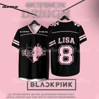 ราคา OFSDIY เสื้อยืดกีฬาสตรี เสื้อยืด Blackpink กลุ่มไอดอล คอนเสิร์ตแขนสั้น เสื้อวอร์มสีชมพูสีดำ เสื้อยืดแฟนคลับ Blink ผู้หญิงบวกขนาดเสื้อยืดหลวม ๆ (24534902342)