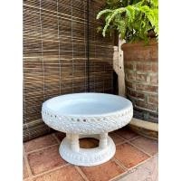 ราคา ขันโตก ไม้ สีขาว สีทองเต็ม ขนาด 6 นิ้ว สูง ไม้ พานขันบัว ขันโตก พานขันดอก พานไม้กลึง ขันโตกเงิน ขันโตกทองมหามงคล (23835300094)