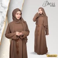 ราคา ชุดเดรสยาว พร้อมผ้าคลุมฮิญาบ เป็นชุดสำหรับสตรีมุสลิม เรียบง่าย IN20วาริสมุสลิม (24704364057)