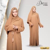 ราคา ชุดเดรสยาว พร้อมผ้าคลุมฮิญาบ เป็นชุดสำหรับสตรีมุสลิม เรียบง่าย IN20วาริสมุสลิม (24704364056)
