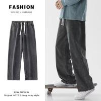 ราคา กางเกงยีนส์คาร์โก้ Cargo Jeans กางเกงทรงกระบอก เอวยางยืด มีเชือกผูก กางเกงยีนส์ขายาว (25493229566)