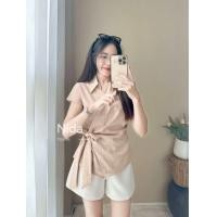 ราคา Nida Clothes เสื้อผูกโบว์ป้ายข้าง งานผ้าสก็อตญี่ปุ่น ลายเล็กชิโนริ เข้ารูปทรงสวยผ้านุ่มใส่สบายเอวฟรีไซส์ (24656176933)