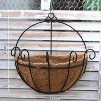 ราคา กระถางแขวนต้นไม้ กระถางดอกไม้ครึ่งวงกลมจากใยมะพร้าว 10 14นิ้ว สําหรับตกแต่งสวนกลางแจ้ง (24439507358)