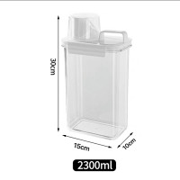 ราคา ขวดใส่ผงซักฟอก ขวดสบู่เหลว ขวดรีฟิล ขวดใส ใส่ผงซักฟอก ขวดใส่ผงซักฟอก พร้อมฝาปิด พร้อมถ้วยตวง ATTCH (23585205981)