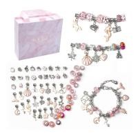 ราคา Christmas Gift Jewelry Box Kit Charm Bracelet Necklaces Present Pandora Alloy Beads Set Diy Child Bracelet (22998201535)