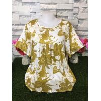 ราคา เสื้อผ้าสปัน เสื้อสงกรานต์ รอบอก36 46นิ้ว เสื้อลายดอกสาวอวบ เสื้อผ้าสาวอวบ เสื้อผ้าผู้หญิง รุ่น004 (24006411912)