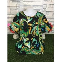 ราคา เสื้อผ้าสปัน เสื้อสงกรานต์ รอบอก36 46นิ้ว เสื้อลายดอกสาวอวบ เสื้อผ้าสาวอวบ เสื้อผ้าผู้หญิง รุ่น004 (24006411919)