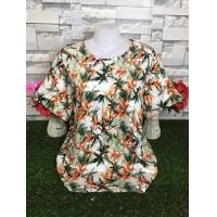 ราคา เสื้อผ้าสปัน เสื้อสงกรานต์ รอบอก36 46นิ้ว เสื้อลายดอกสาวอวบ เสื้อผ้าสาวอวบ เสื้อผ้าผู้หญิง รุ่น004 (24006411922)