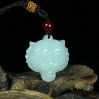 ราคา สร้อยคอหยกสีเขียวหยกธรรมชาติที่จี้รูปเสือสีขาวสลักด้วยมือเครื่องรางนำโชคสำหรับผู้ชายและผู้หญิงของขวัญ (22651447060)