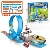 ราคา ForeverBest พร้อมส่ง รถของเล่น รางรถแข่ง ชุดรางแข่งยกระดับ 360 ํ Turn Track รถตีลังกา Hot Wheels Double Loop (24615355569)