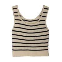 ราคา พร้อมส่ง เสื้อกล้าม เสื้อไหมพรมแขนกุด เสื้อกล้ามไหมพรมแขนกุดคอกลมลายทาง เข้ารูปทรงดีสวยคิ้วสุดๆสไตล์เกาหลี สําหรับผู้หญิง 65112 (21798944827)