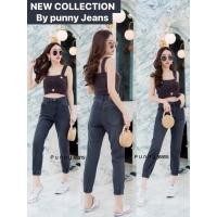 ราคา XANNSHOPS กางเกงยีนส์ผู้หญิง PunnyJeans ทรงบอยขาจั้ม (22981748275)