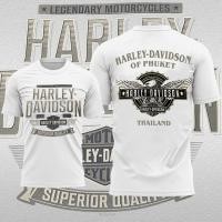 ราคา เสื้อยืดแขนสั้นคอกลม เสื้อฮาเล่ผ้าบาง Harley Davidson ใส่สบาย สไตล์วินเทจ ป้ายVintage (23021716434)