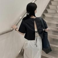 ราคา Lune grace เสื้อครอปเชิ้ตแขนสั้น ดีเทลผูกหลัง เสื้อแฟชั่นผู้หญิงแนวเกาหลี พร้อมส่งจากไทย รุ่นW447 Clothing Lady Women (22939633126)