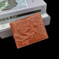 ราคา กระเป๋าหนังกระเป๋าสตางค์หนังแท้ 100 ลายมังกร (22590953274)