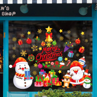 ราคา Leisure House สติ๊กเกอร์คริสต์มาส Christmas stickers สติกเกอร์ติดกระจก ลายคริสต์มาส ติดกระจก ประตู หน้าต่าง ตู้โชว์ร้านค้า (24882599501)