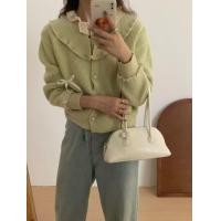 ราคา พร้อมส่งจากไทย เสื้อถักไหมพรมแขนยาวเสื้อสเวตเตอร์คอวีลูกไม้ลายลูกไม้สไตล์เกาหลี ดีไซน์เก๋ไก๋ อ่อนโยน สไตล์เสื้อถัก (25132891504)