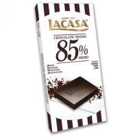 ราคา ลาคาซ่า ดาร์กช็อกโกแลตบาร์ 85 ขนาด 100 กรัม 85 Dark Chocolate Bar 100g Lacasa brand (24762185011)
