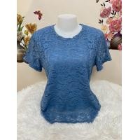 ราคา เสื้อลูกไม้ ผ้านิ่ม เสื้อลูกไม้ใส่ออกงาน เสื้อผ้าแฟชั่น เสื้อลูกไม้สวยๆ ใส่ไปวัดทำบุญ เสื้อผ้าสาวอวบ รุ่น40705 718 (24473209039)