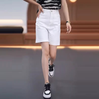 ราคา กางเกงขาสั้นผ้ายีนส์ยืดเอวสูงทรงเอเอวสูงสำหรับผู้หญิง ทรงหลวม ทรงตรง ทรงสลิม ทรงลำลอง ทรงขาบาน ทรงขาบาน ทรงลำลอง (24716115388)