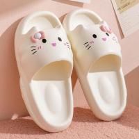 ราคา รองเท้าแตะ PU สไตล์น้องแมว รองเท้าแตะแบบแบนสำหรับใส่ในบ้านและกลางแจ้งสำหรับผู้หญิง รองเท้าแตะแบบสวมสบายในฤดูร้อน (25091834359)